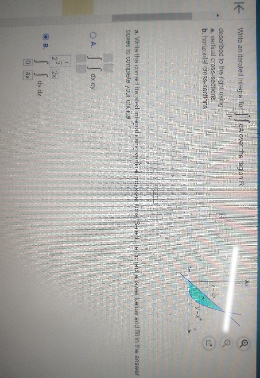 Solved Write An Iterated Integral For ∬RdA Over The Region R | Chegg.com