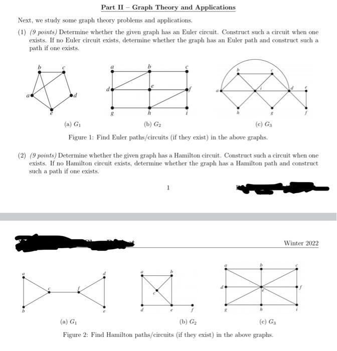 Solved Part II - Graph Theory and Applications Next, we | Chegg.com