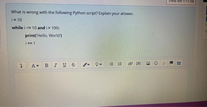 Solved What is wrong with the following Python script? | Chegg.com