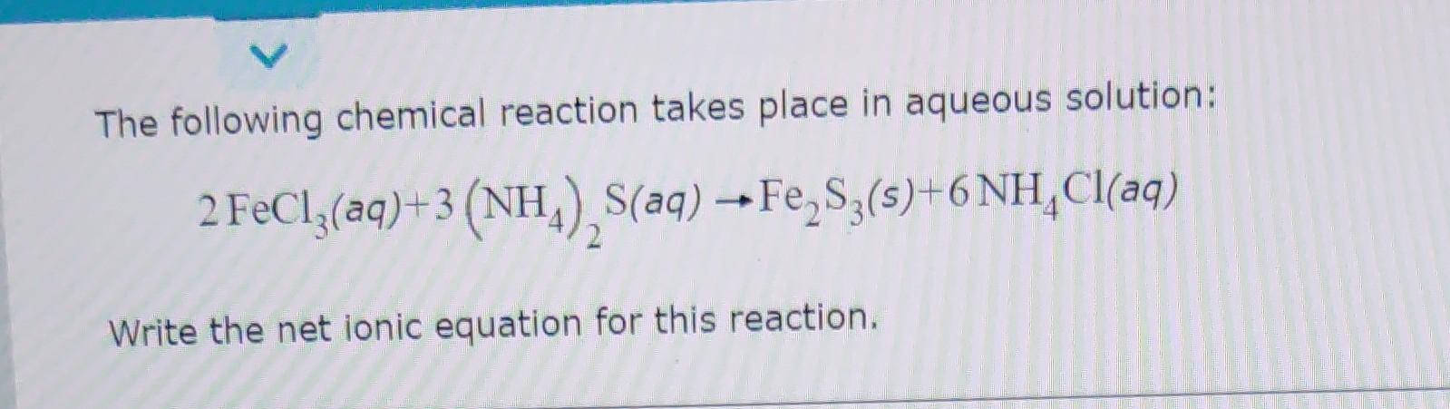 Solved The following chemical reaction takes place in | Chegg.com
