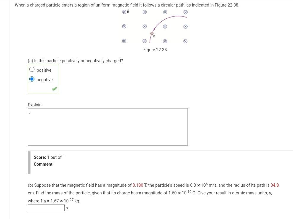 Solved When A Charged Particle Enters A Region Of Uniform | Chegg.com