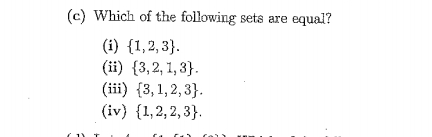 Solved (c) ﻿Which of the following sets are | Chegg.com