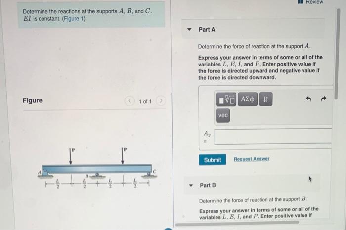 Solved Review Determine The Reactions At The Supports A, B | Chegg.com