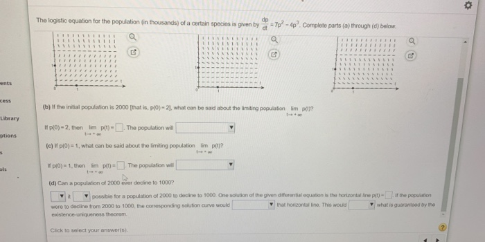 Solved The logistic equation for the population in | Chegg.com