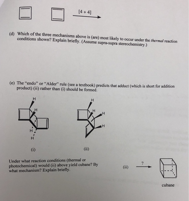 Solved 12. Heading toward cubane synthesis. Cyclobutadiene | Chegg.com
