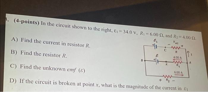 Solved 3. (4-points) In the circuit shown to the right, & = | Chegg.com