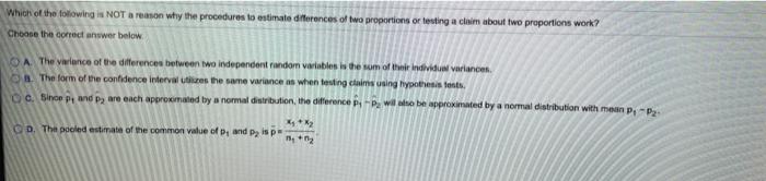 Solved Which of the following is NOT a reason why the | Chegg.com