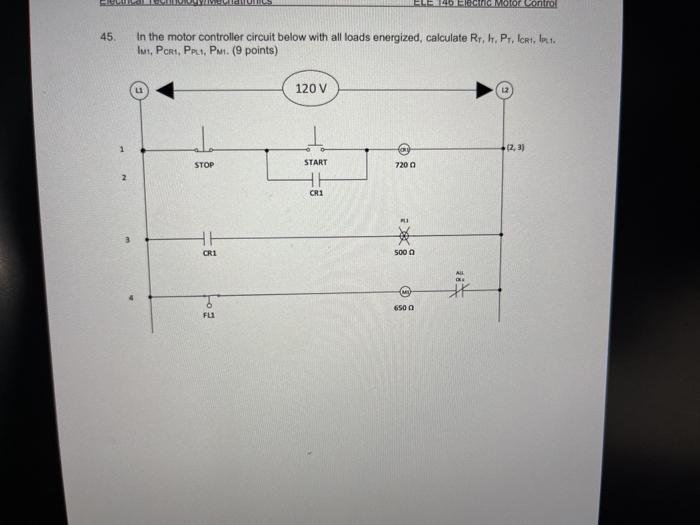 45 In The Motor Controller Circuit Below With All Chegg Com
