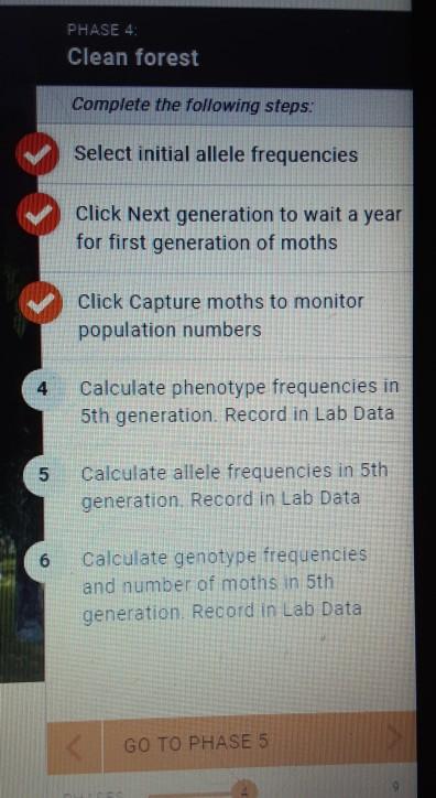Solved SELECTION - NATURAL SELECTION IN INSECTS Lab Data | Chegg.com