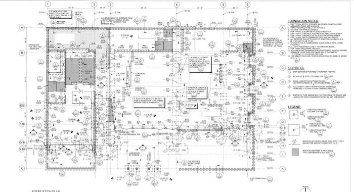 For the foundation plan, what is the dimension of the | Chegg.com