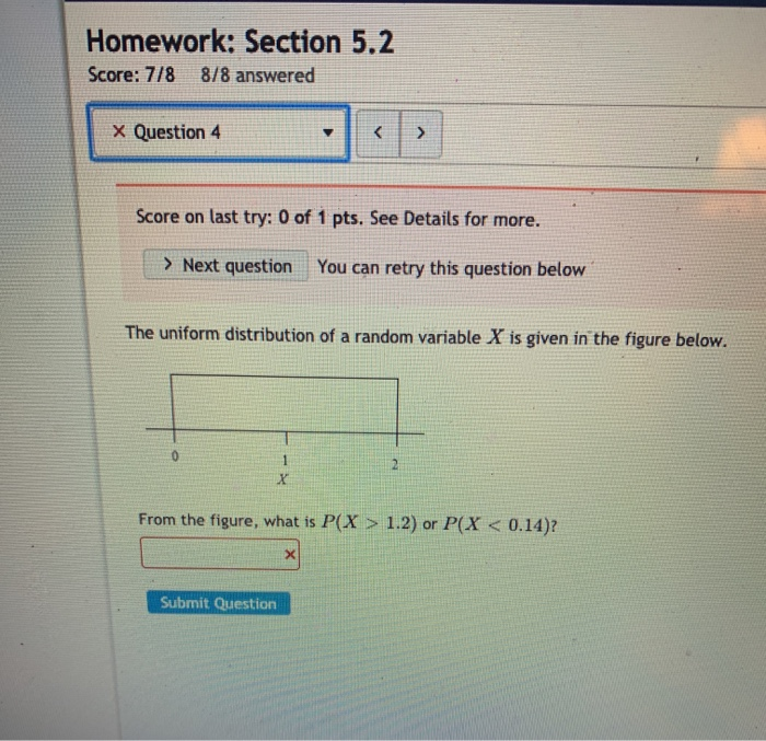 Solved The Uniform Distribution Of A Random Variable X | Chegg.com