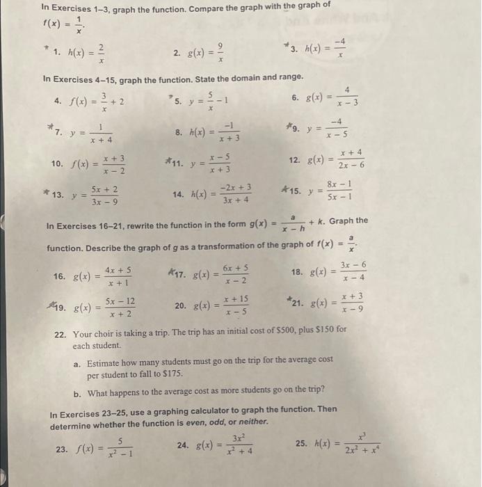 Solved In Exercises 1-3, graph the function. Compare the | Chegg.com