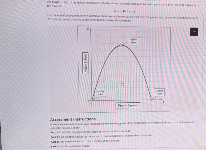 solved-the-height-in-feet-of-an-object-shot-upwards-into-chegg