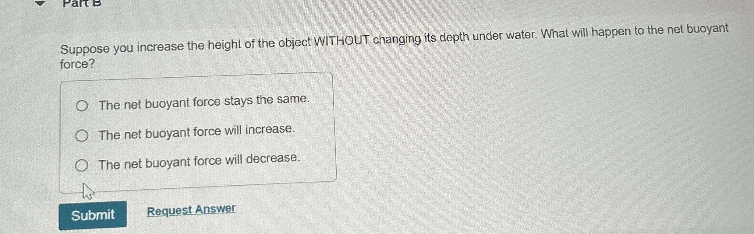 Solved Suppose you increase the height of the object WITHOUT | Chegg.com