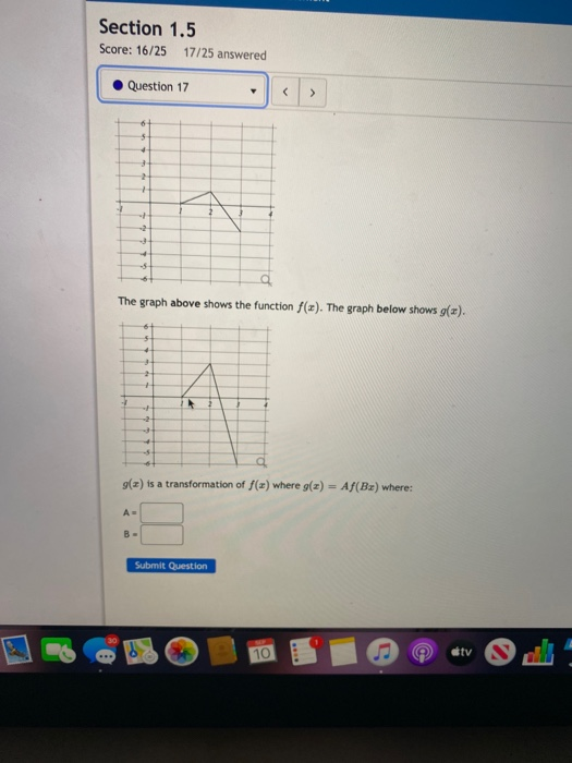 Solved Section 1.5 Score: 16/25 17/25 answered Question 17