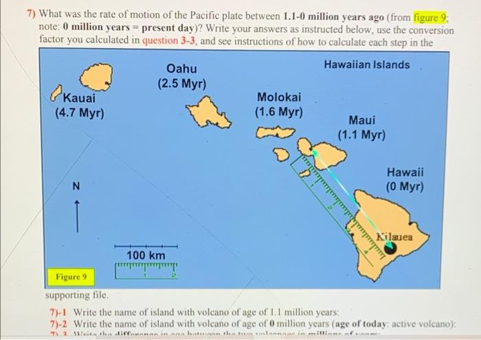 Solved What was the rate of motion of the Pacific plate | Chegg.com