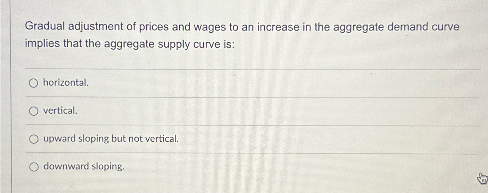 Solved Gradual adjustment of prices and wages to an increase | Chegg.com