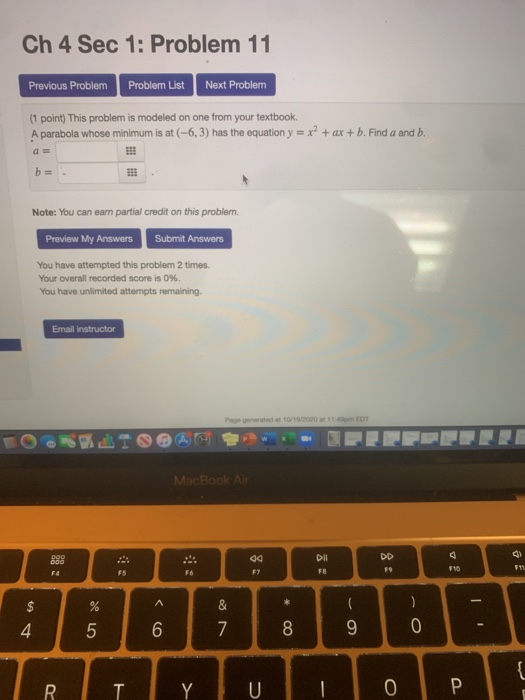 Solved Ch 4 Sec 1: Problem 11 Previous Problem Problem List | Chegg.com