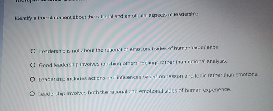 Solved Identify a true statement about the rational and | Chegg.com