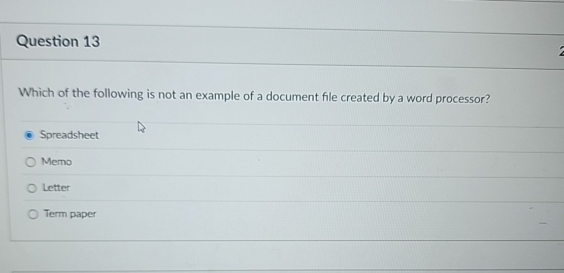 Solved Question 13Which of the following is not an example | Chegg.com
