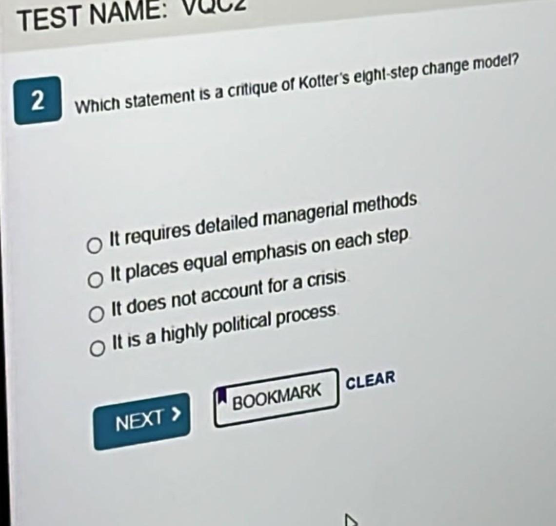 Solved What does change, whether personal, small group, or | Chegg.com