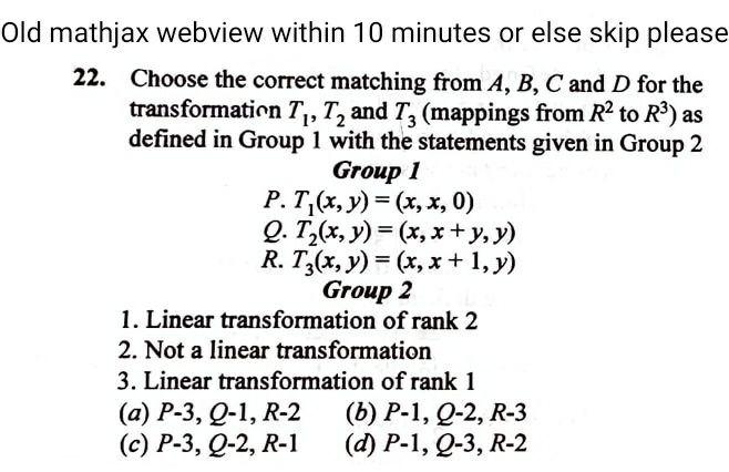 Solved Old mathjax webview within 10 minutes or else skip | Chegg.com