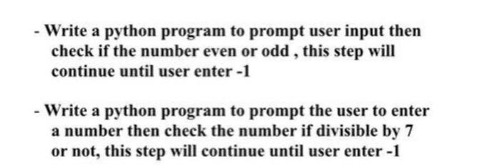 Solved - Write a python program to prompt user input then | Chegg.com