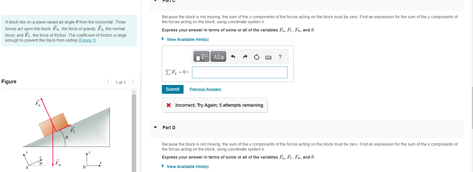 Solved A block lies on a plane raised an angle θ ﻿from the | Chegg.com