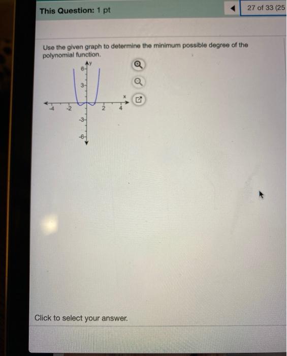 Solved This Question: 1 pt 27 of 33 (25 Use the given graph | Chegg.com