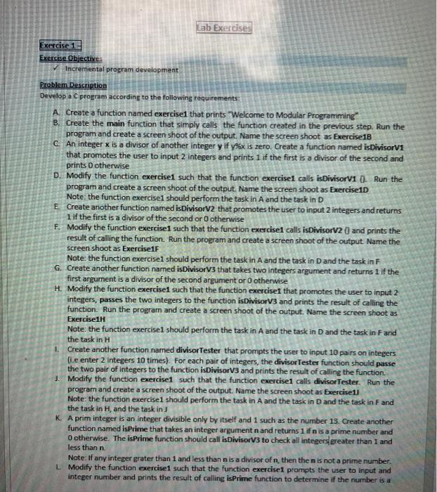 Solved Lab Exercises Exercise 1 Exercise Objectives | Chegg.com