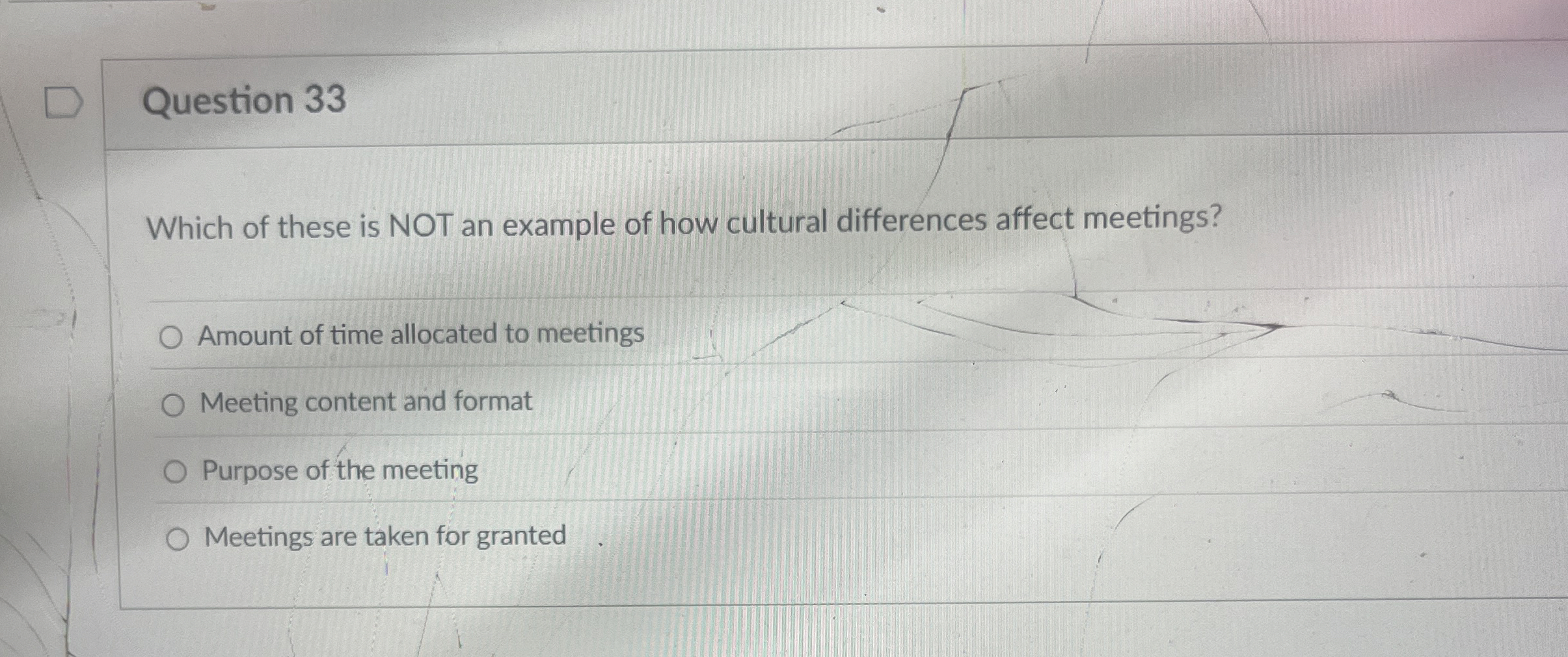 Solved Question 33Which of these is NOT an example of how