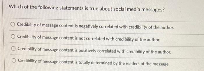 Solved Which of the following statements is true about | Chegg.com