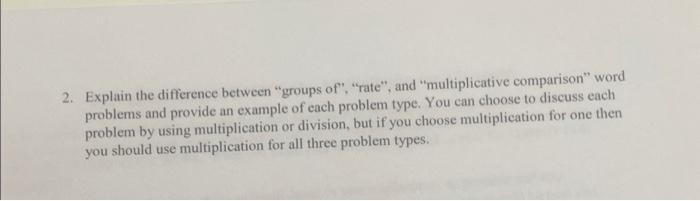 Solved 2. Explain the difference between 