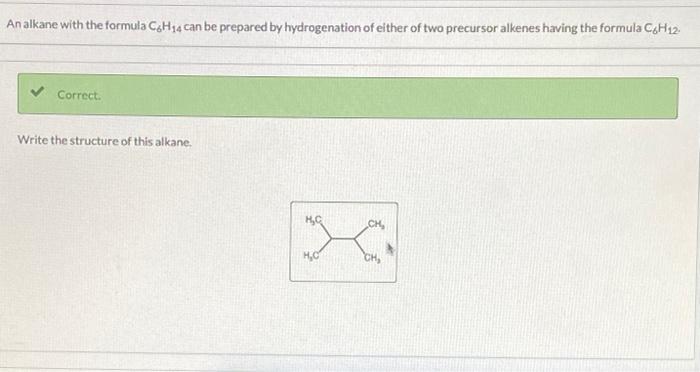 Solved An alkane with the formula C.H14 can be prepared by | Chegg.com