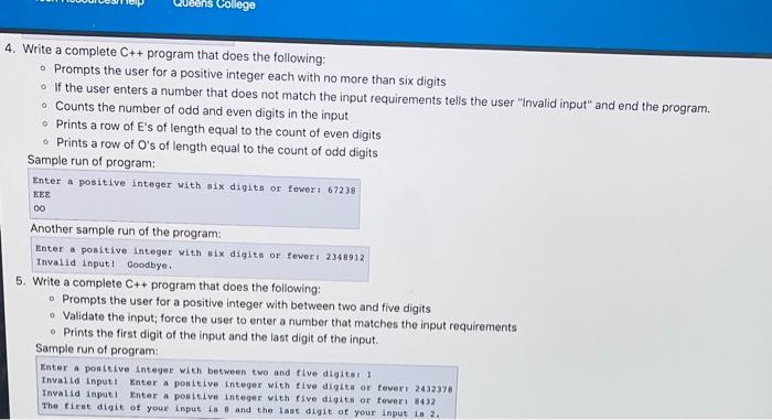 Solved 4. Write a complete C++ program that does the | Chegg.com