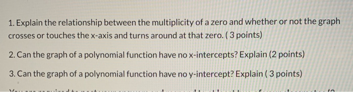 Solved 1. Explain the relationship between the multiplicity | Chegg.com