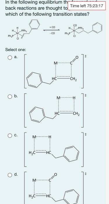 Solved In the following equilibrium th back reactions are | Chegg.com