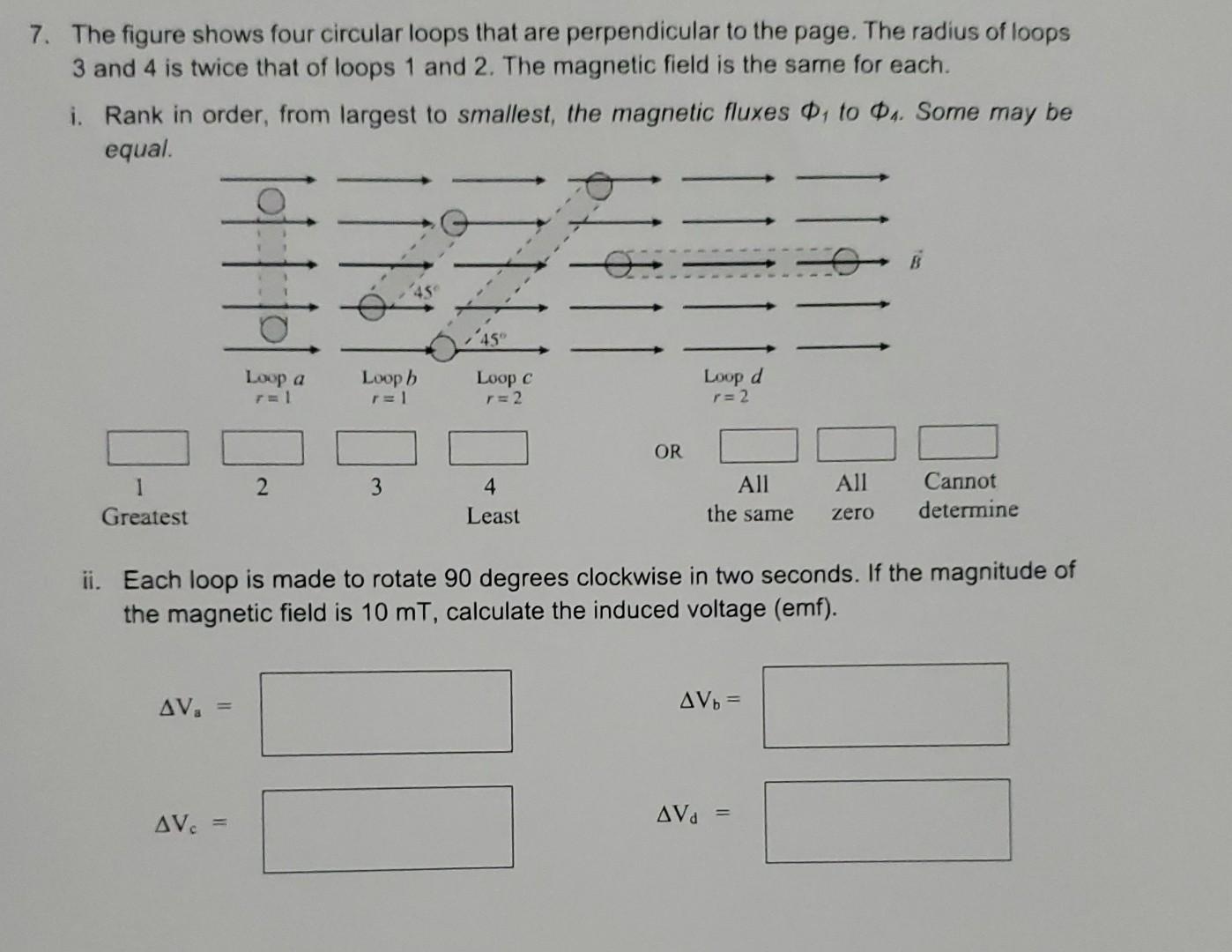 Solved The figure shows four circular loops that are | Chegg.com