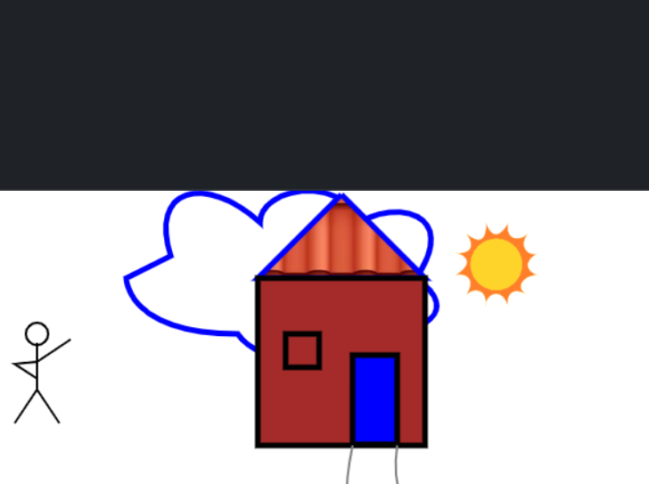 Code javascript . ﻿First , ﻿Draw a house with | Chegg.com