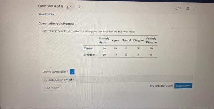 the degrees of freedom for chi squared tests are based on