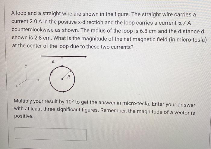 Solved A loop and a straight wire are shown in the figure. | Chegg.com