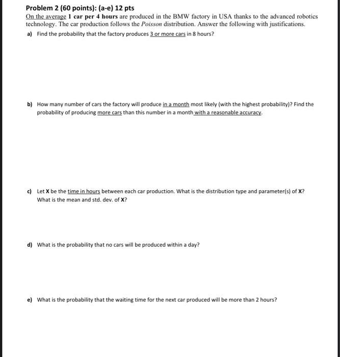 Solved Problem 2 (60 points): (a-e) 12 pts On the average 1 | Chegg.com