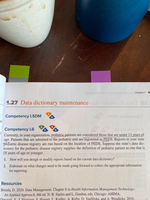 Chapter 1 4 1.27 Data dictionary maintenance