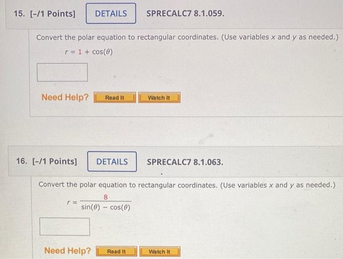 Solved Convert the rectangular coordinates to polar | Chegg.com