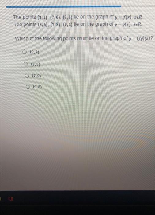 Solved The points (3,1),(7,6),(9,1) lie on the graph of | Chegg.com