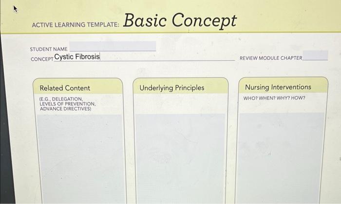 Solved Basic Concept ACTIVE LEARNING TEMPLATE: STUDENT NAME | Chegg.com