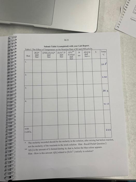 Solved Hi! Im having trouble figuring out the table 1. I put | Chegg.com