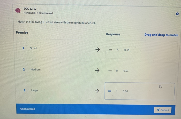 Solved EOC 12.12 Homework • Unanswered Match the following | Chegg.com