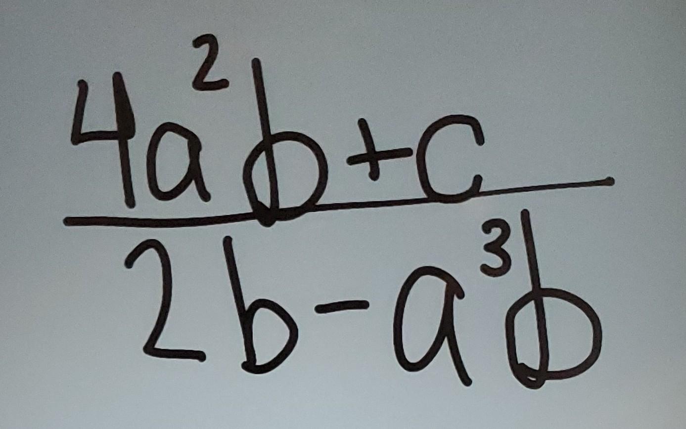 Solved 4a2b+c 2b−a3bab+c | Chegg.com