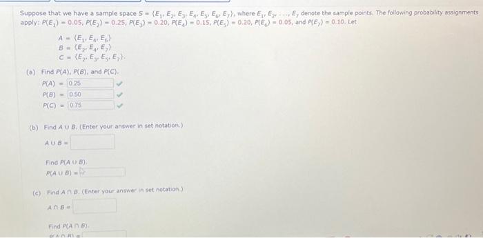 Solved Suppose that we have a sample space | Chegg.com